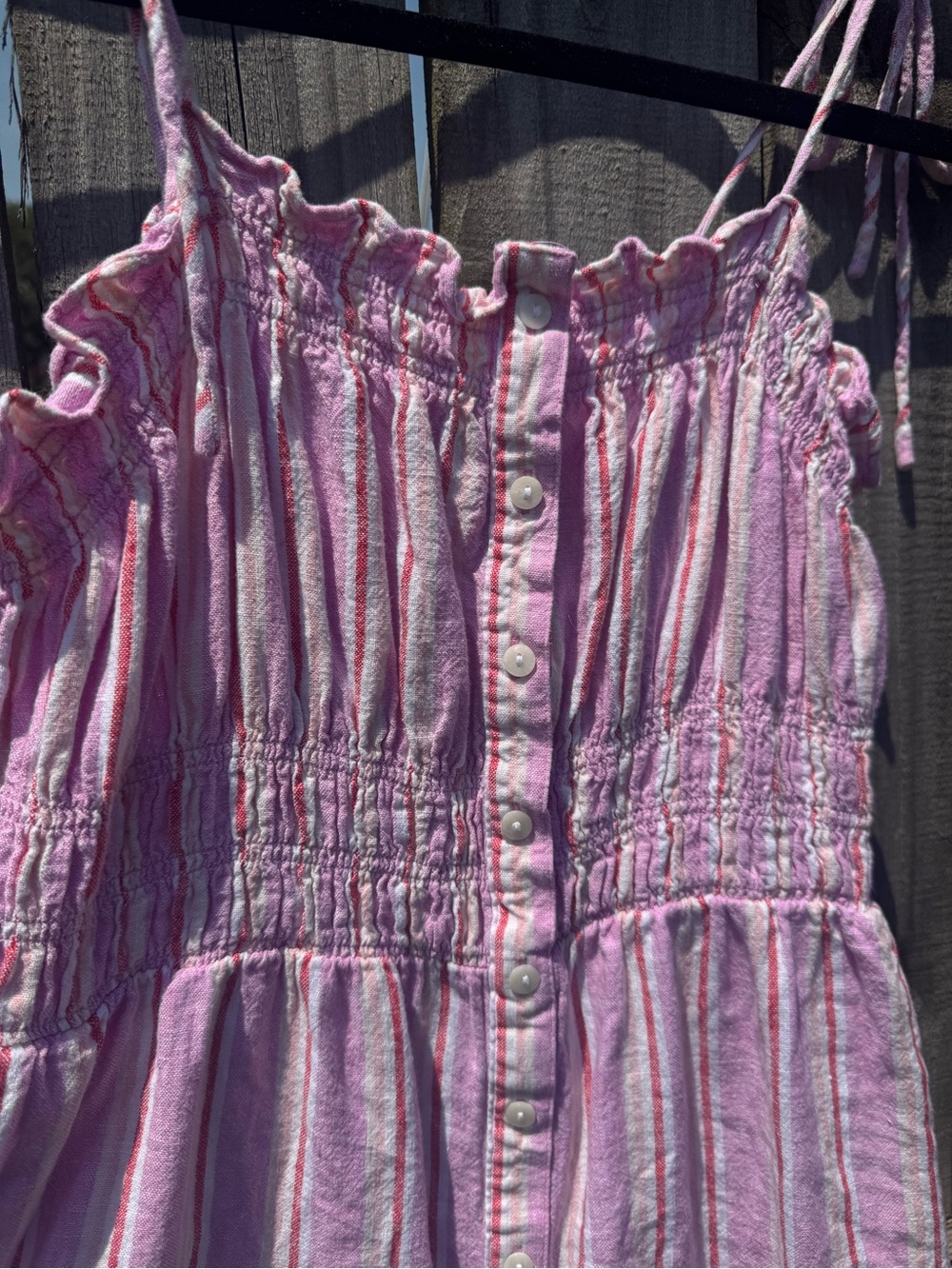 Universal Thread Pink Striped Sundress with Ruffle Bodice - Picture 4 of 6